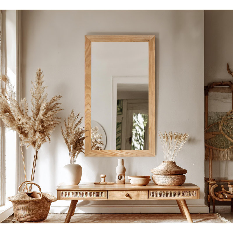 Miroir en bois franc Lark Manor ™ Ozark, 33 po x 52 po, Naturel