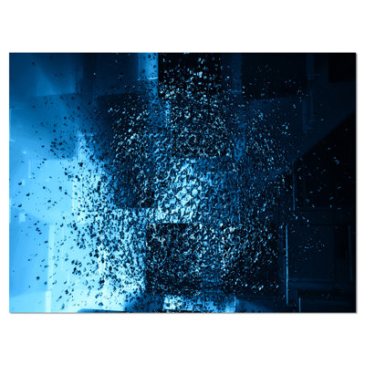 " Fractal 3D Blue Paint Splash "