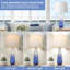 Set Of 2 Modern Glass Table Lamps With Touch Control, 3-Way Dimmable And USB A+C Ports