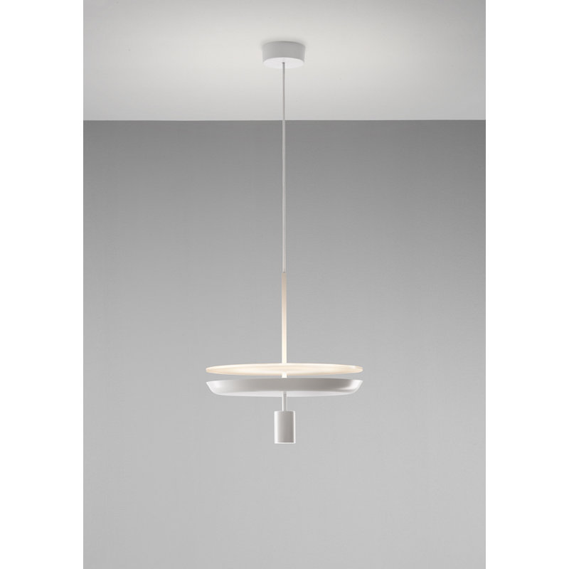 1 - Light LED Single Pendant, Matt White, Matt White