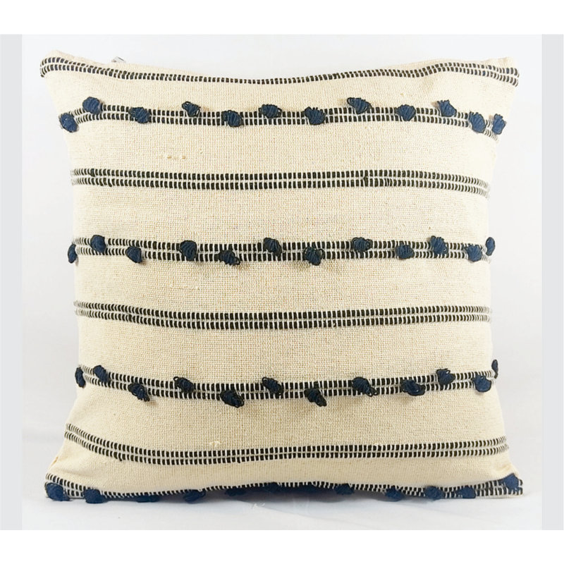 Areisy Striped Cotton Pillow Cover