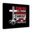 Strengthens Me Red Cross Philippians 4:13 - Wrapped Canvas Print-1311082021