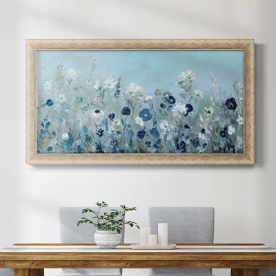 Toile encadrée de qualité supérieure bleu sarcelle clair - prête à être accrochée