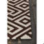 Tapis géométrique moderne en laine touffeté à la main brun chocolat et crème Electra-547702572