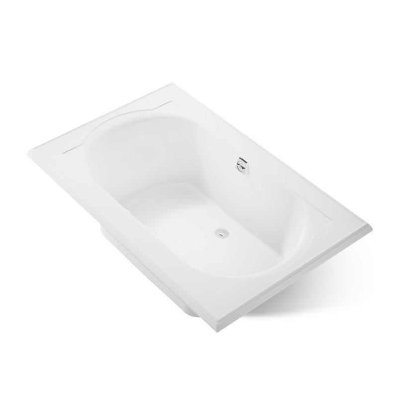Bain bouillant à air chaud avec base de bain à air chaud 66 po X 42 po mémoires, Blanc