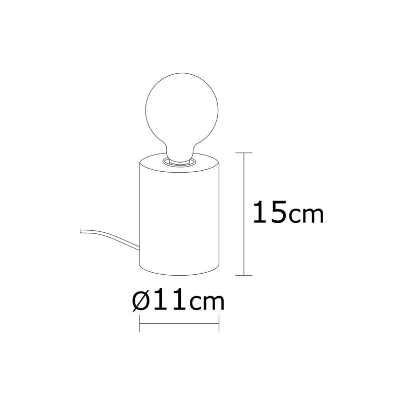 Lampe de table brune 5,91 po Sinead