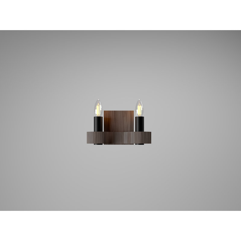 Flow 2 - Light Candle Wall Light, American Walnut