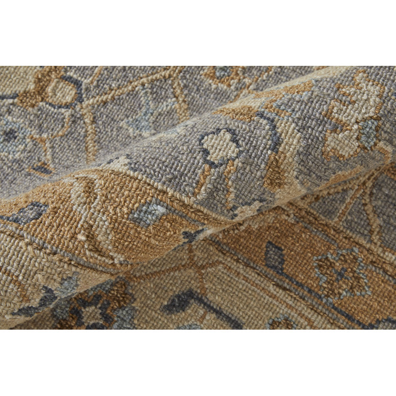 Corbitt Wool Oriental Area Rug in Gray, Rectangle 2' x 3'