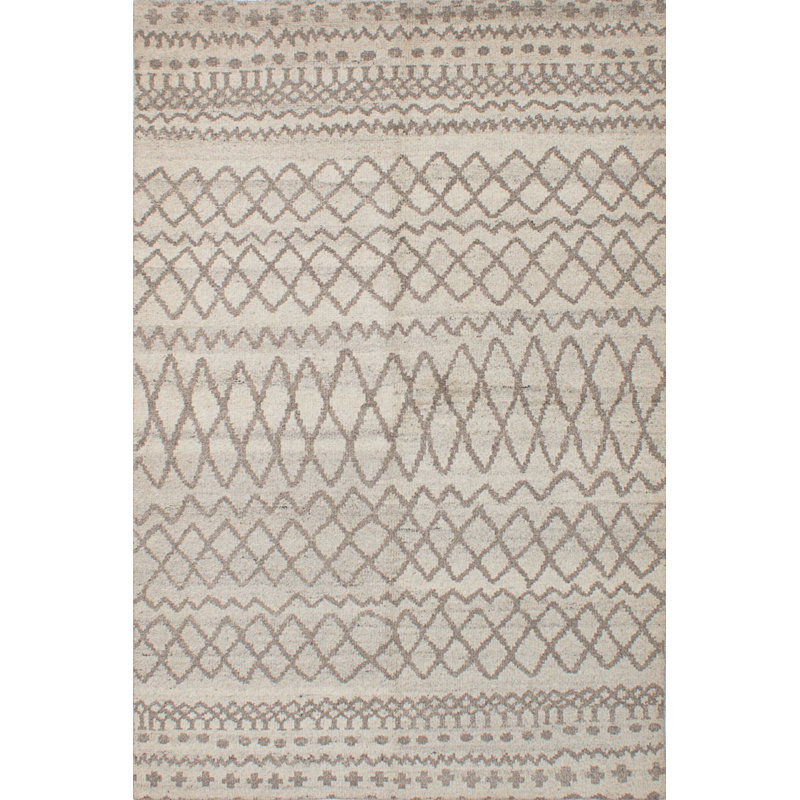 Tapis unique en laine noué à la main style Serapi des années 2010 de 5 pi 7 po x 8 pi 5 po gris Groh