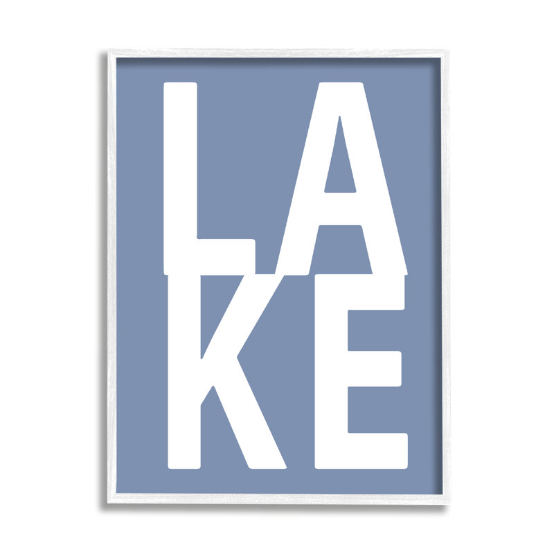 «Bb-581», encadré «Lake House Text on Canvas» par Jamie MacDowell, art textuel, H 30 po x l 24 po x P 1,5 po