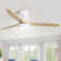 Kemp 52'' 3 -Blade LED Flush Mount Ceiling Fan with Remote Control and Light Kit Included