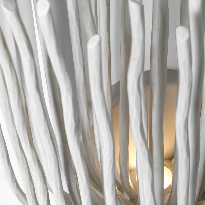 Chapman & Myers Astra 17" Sculpted Sconce, Waxed Plaster