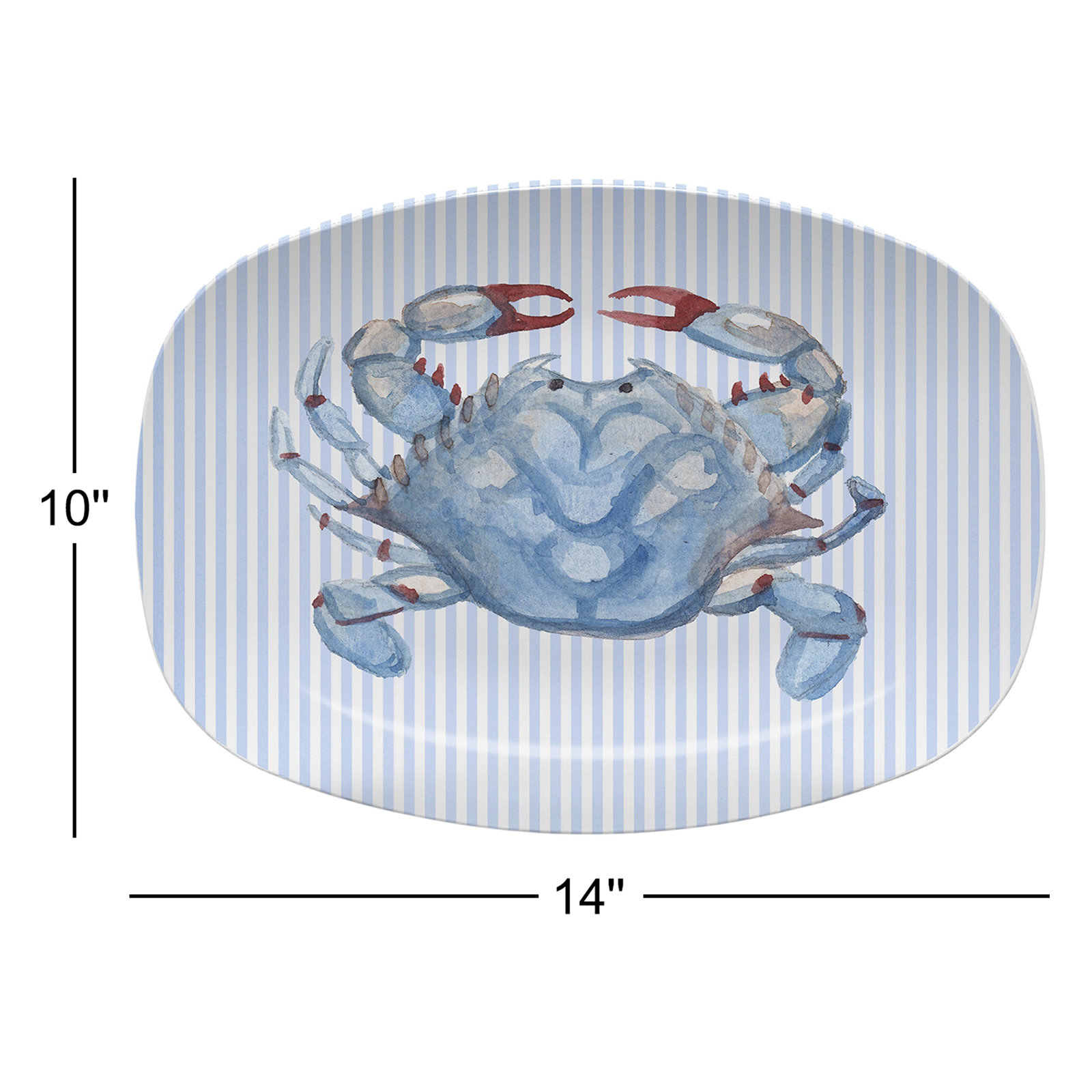 Mariposa Traychic Blue Crabby Platter