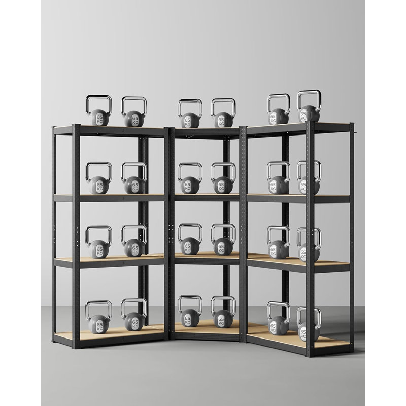 150cm W Steel Shelving Unit, Black