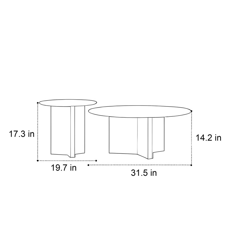 Yinka, 14.2" H x 31.5" W x 31.5" D
