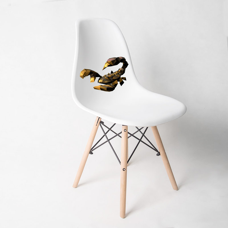 Décalcomanie murale Scorpion polygonal, H 10 po x l 13 po x P 0,5 po