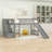 Twin Size Loft Bed With Ladder And Slide-1858432703