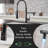 Oil-Rubbed Bronze Led Kitchen Faucet With Pull Down , Single Handle, Convenient Water Flow Spray, Finish, 360-Degree Rotation, Advanced Feature-1352284746
