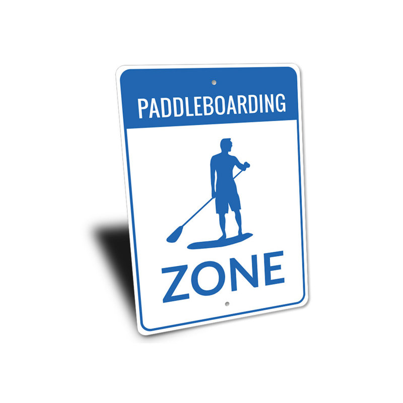 Panneau de zone de Paddleboard, H 14 po x l 10 po x P 0,04 po