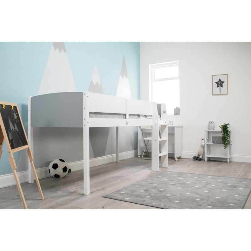 Bergenfield 90 X 190cm Mid Sleepers, White/Grey