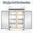 VITLIFE 54" W Commercial Reach-in Freezer with Double Glass Door , Auto-Defrost, 46 cu. ft. Bottom Mounted, Stainless Steel Upright  Freezer for Restaurant, Bar, Shop, -8°F to 0°F-125098696