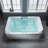 71" x 47" Whirlpool and Air Bath Heated Soaking Combination Double Tub with Tub Filler