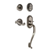 Newport Handleset with Single Cylinder Deadbolt and Newport Door Lever and Newport Rosette