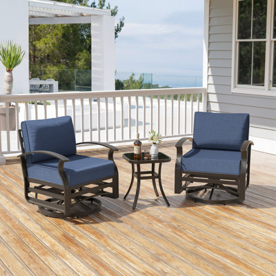 28.5" wide Outdoor Metal Patio Glider Swivel Chair