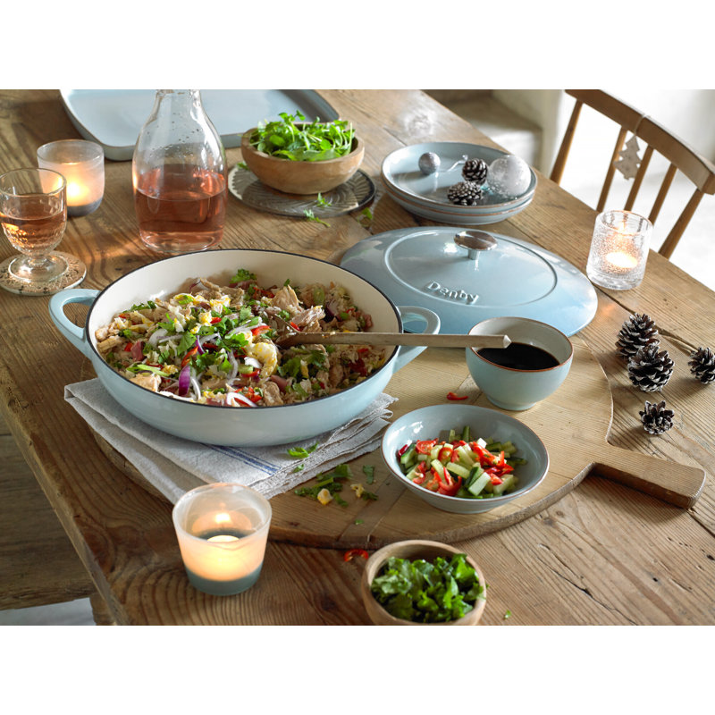 Denby 3.8L / 30cm Cast Iron Round Shallow Casserole, Pavilion