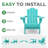 Wolak HDPE Folding Adirondack Chair With Dual Cup Holder-1671331629