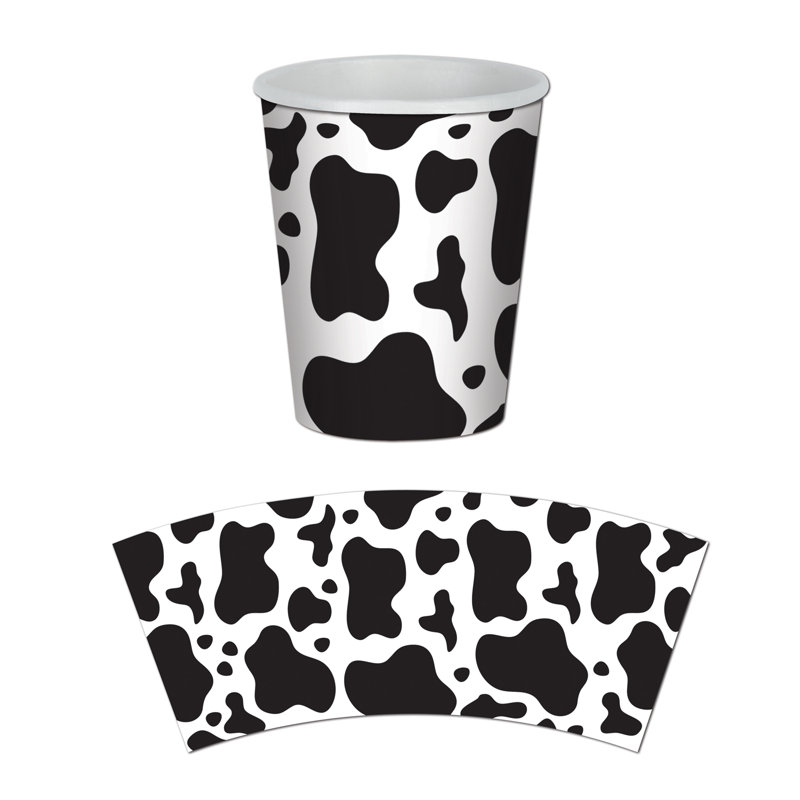 Tasse à papier à imprimé vache