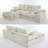 Corduroy Modular Sectional Sofa,2 PC Free Combination-1886622400