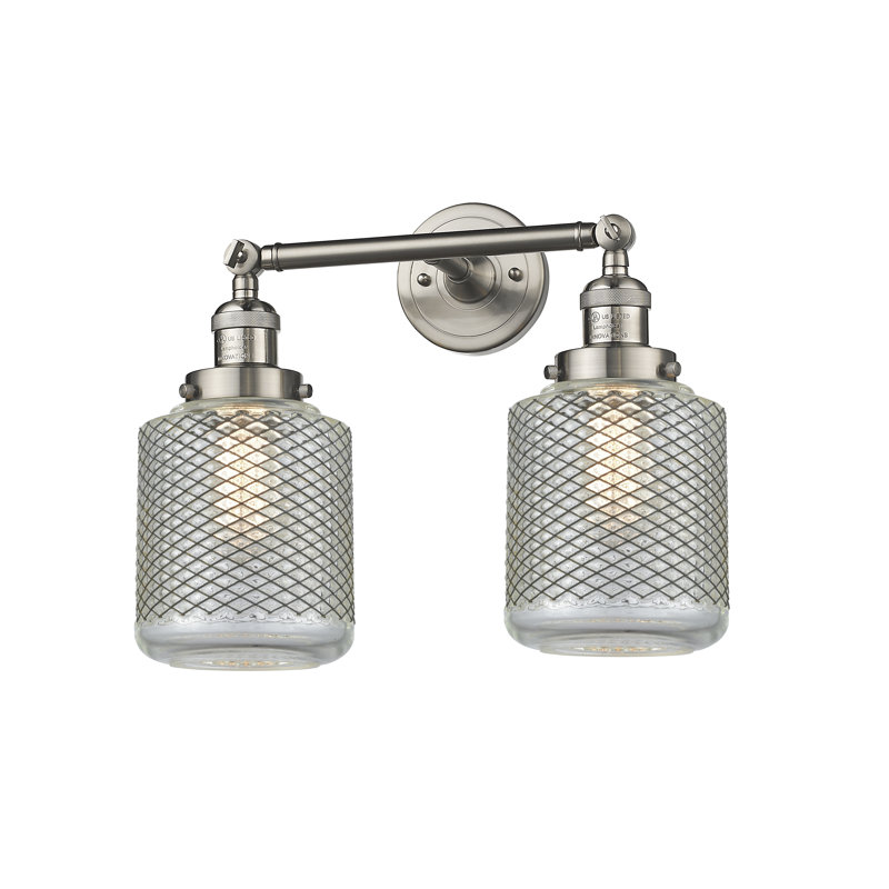 Éclairage pour salle de bain à intensité variable 2 lumières Iyana, Ampoule DEL 6 watts Vinage, Nickel satiné brossé
