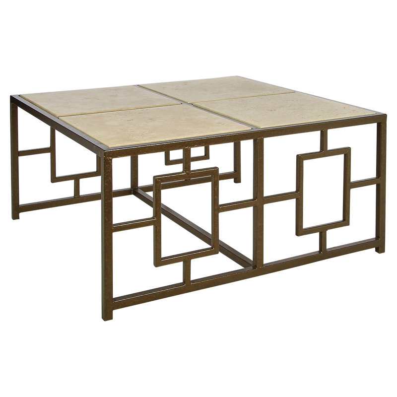 Table basse Laguna, Travertin léger