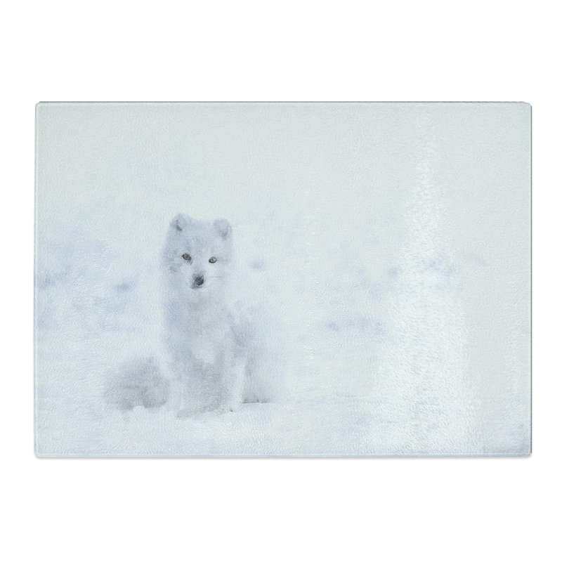 Arctic Snow Fox Vol.1 Painting Chopping Board, 0.4cm H x 20cm W x 29cm L