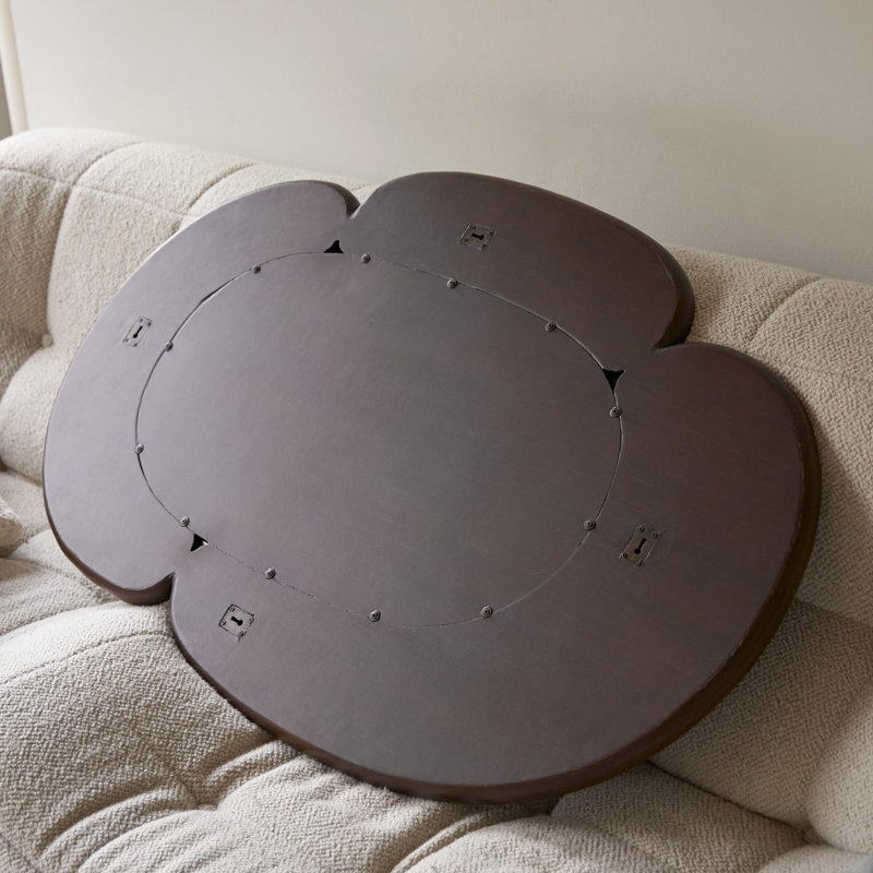 Eda Oval Mirror, 74 cm x 114 cm, Brown