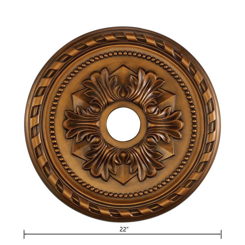 Médaillon corinthien de 22 po de largeur - Bronze antique, Bronze Antique