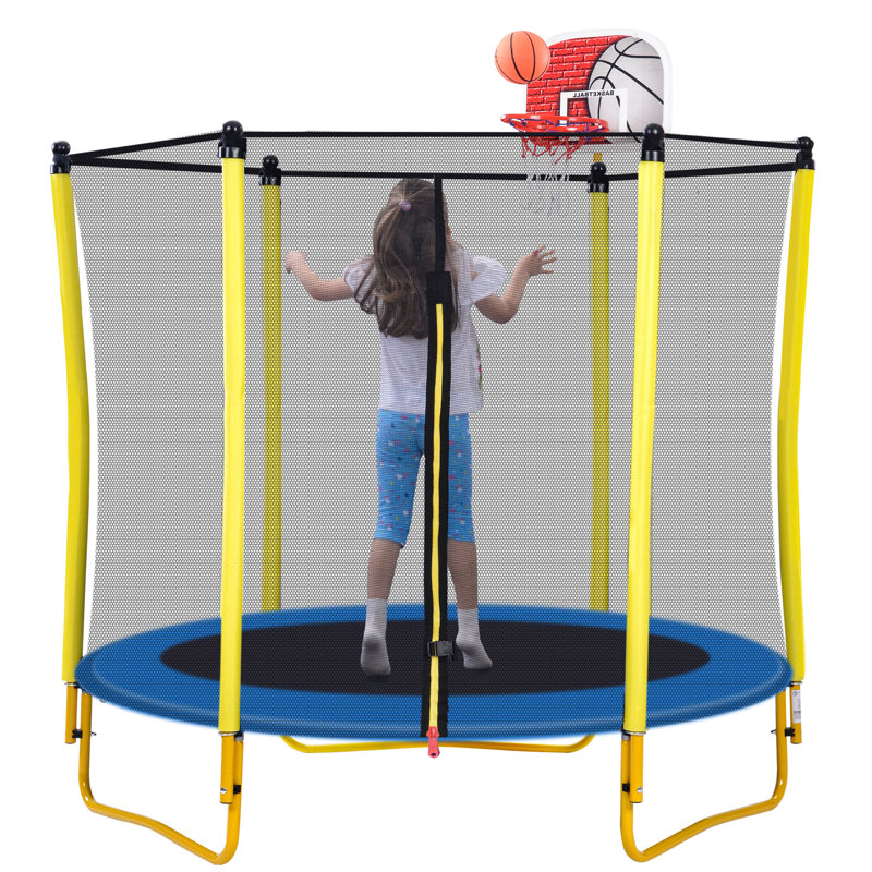 Trampoline pour enfants_76,5 po x 65 po x 65 po, Bleu