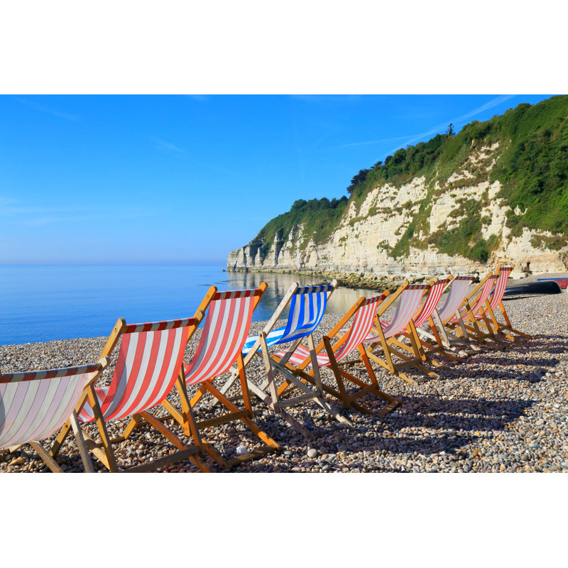 Empty Deck Chairs by Savoilic - Wrapped Canvas Print, 30cm H x 46cm W