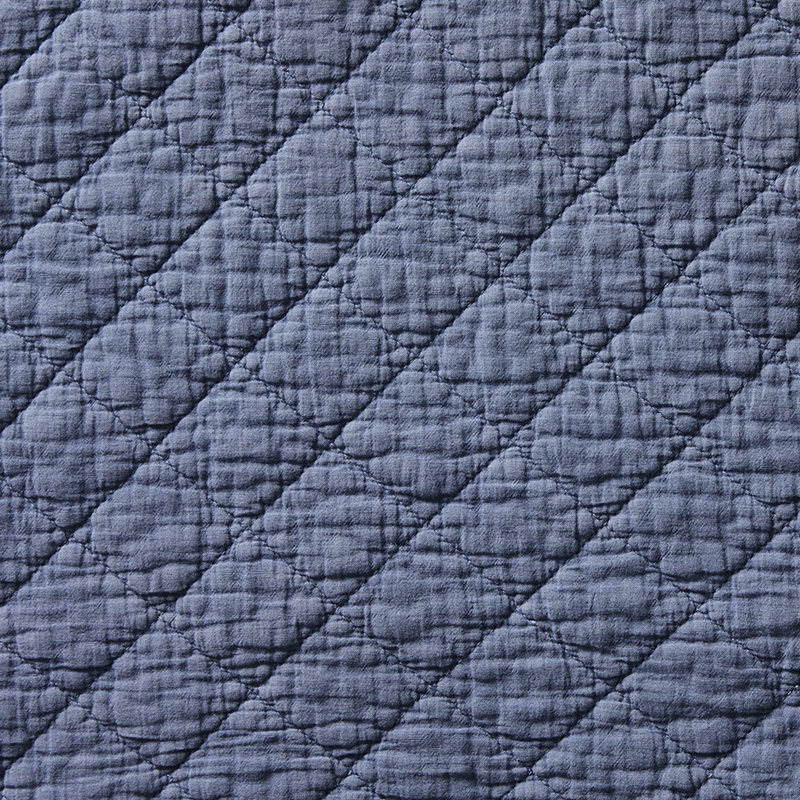 Taie décorative rustique en coton couleur unie, Euro, Bleu français