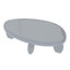 Table basse moderne 46 po x 29 po x 12 po - gris ultrabrillant-788860003