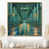 Toile avec cadre flottant or