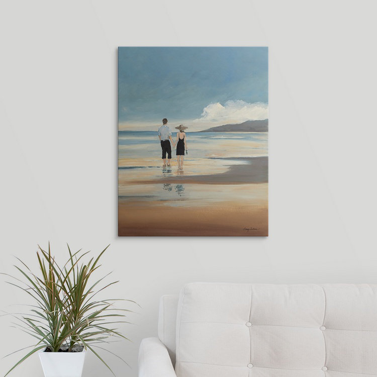 «A Day at the Sea» Butters, reproduction d'art, H 10 po x l 8 po x P 1,5 po, Toile