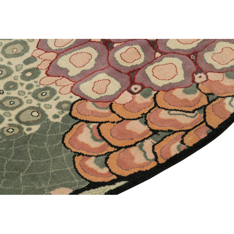 Hand Knotted Wool Abstract Area Rug, Rectangle 14' x 20'