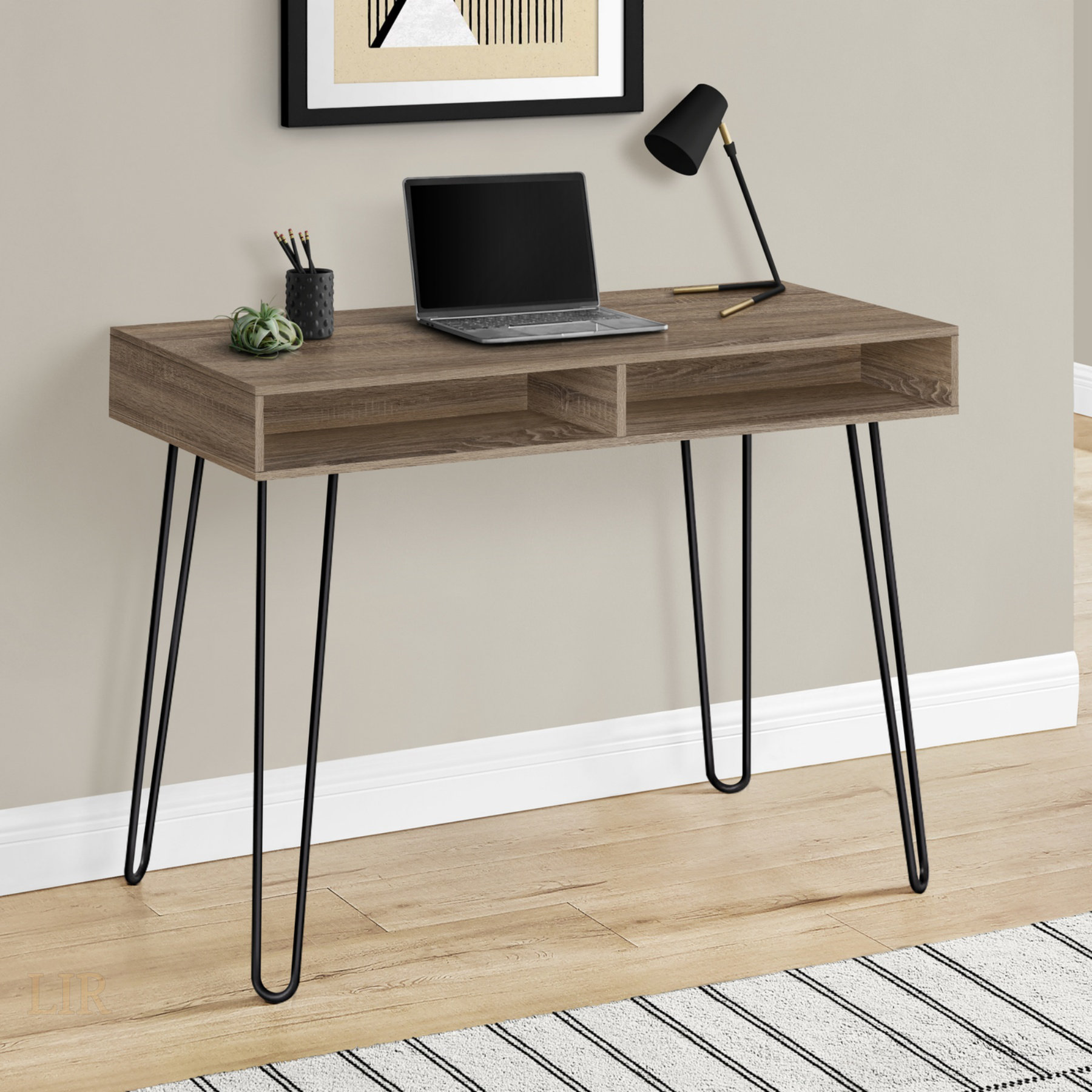Latitude Run® Contemporary Computer Desk With Storage Drawers ...