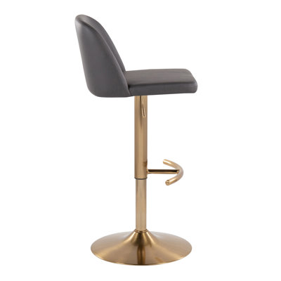 Thea Adjustable Bar Stools with Rounded T Footrest