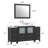 Ravenna 60" Freestanding Single Sink Bathroom Vanity with Engineered Marble Top and Matching Mirror-27042753