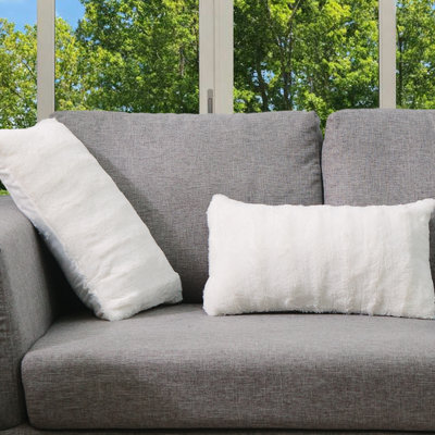 Faux Fur Throw Pillow