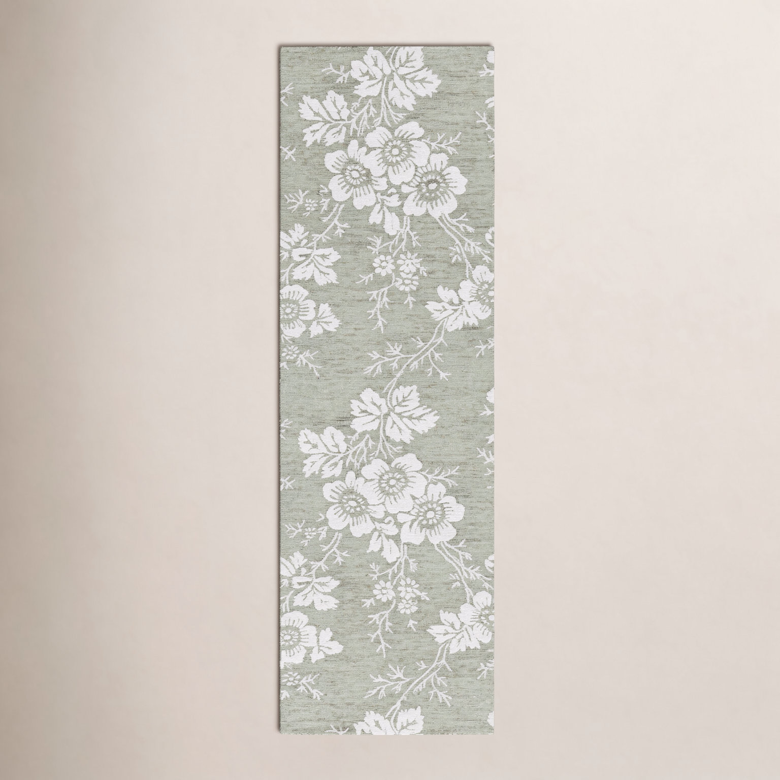 Hand-Tufted Wool Floral Rug, Runner 2'3" x 8'
