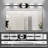 Modern Minimalist Bathroom Vanity Light, LED 5 Bulb Frosted Glass Shades, Wall Mounted Decorative Lighting Fixture, Suitable For Bathroom Vanity Mirror (Black)-1750795679-1750858336-1750858343